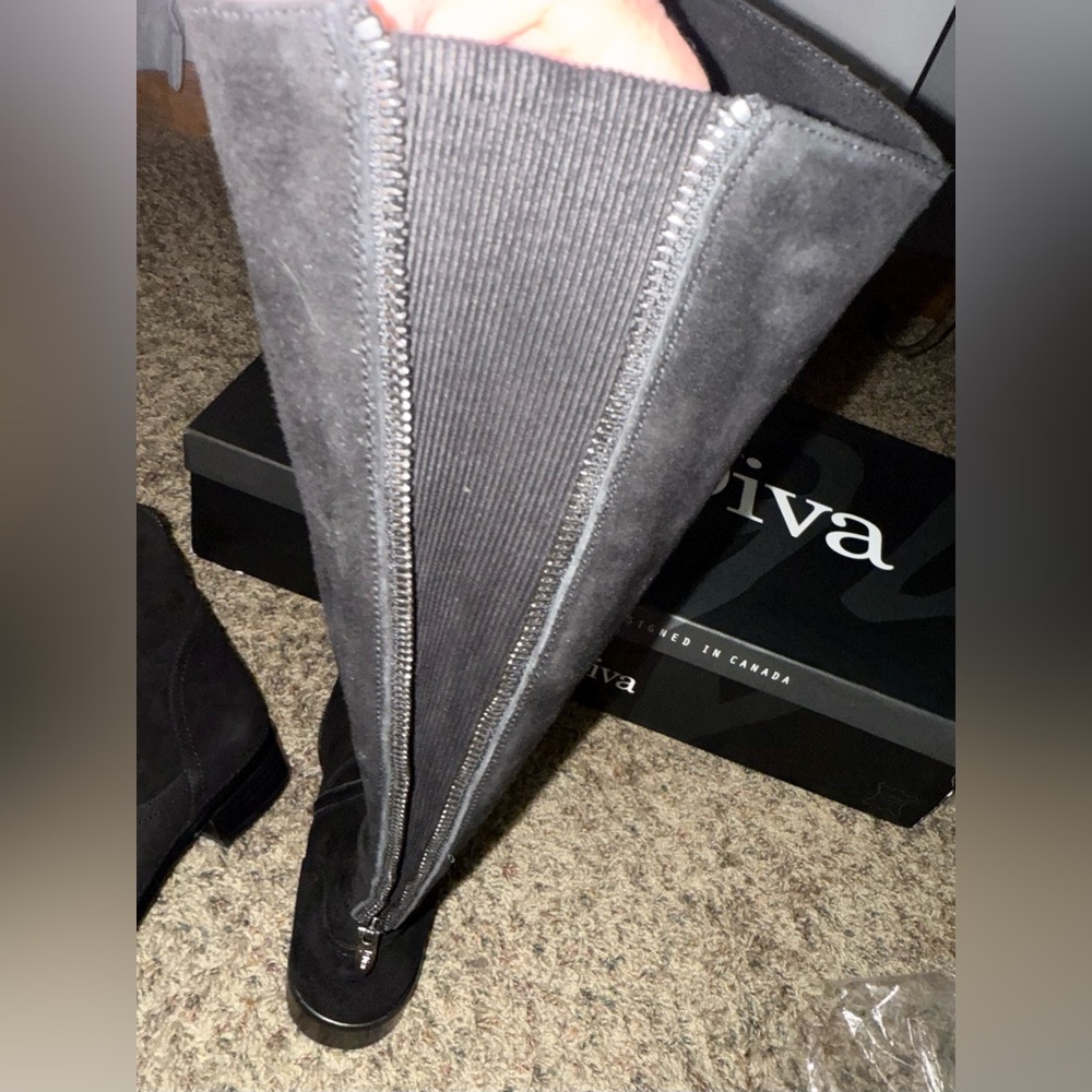 New in box, Aqua Diva tall black suede boots size 9.5
I also have them in a 10 - Picture 6 of 16
